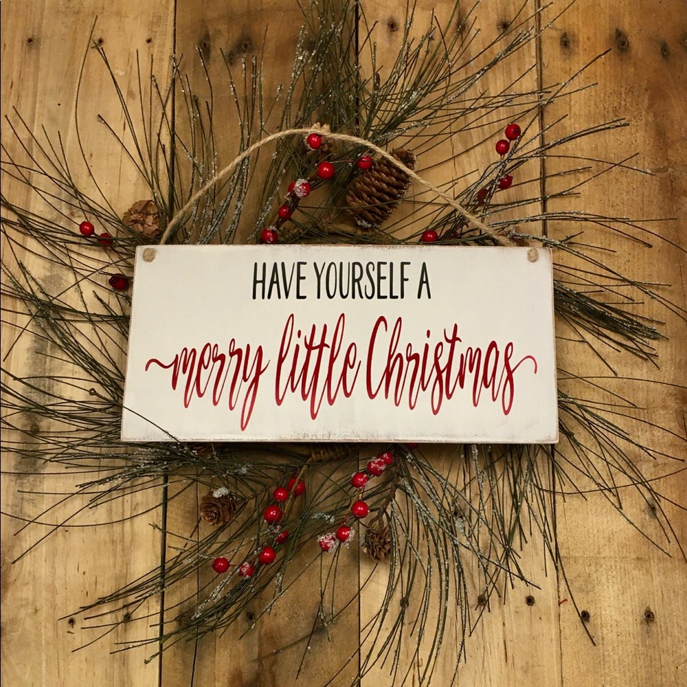 🛒2/$30!🛒 Merry Christmas -  Wood Painted Sign